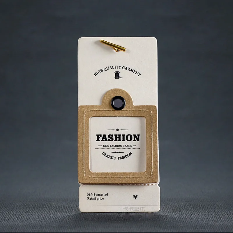 

Custom Special off- white brush Printing high-end clothing hanging tags