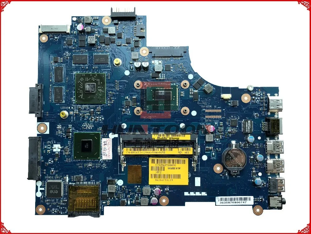 Высокое качество VAW01 LA-9101P для Dell Inspiron 3521 Материнская плата ноутбука CN-0P14T7 SR0XL I5-3337U