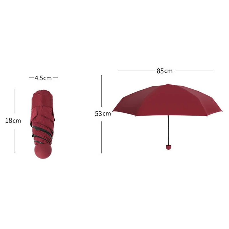 

Outdoor Capsule Umbrella Rain Woman Pocket Compact Anti-UV Umbrella Windproof Foldable Cute Capsule Case