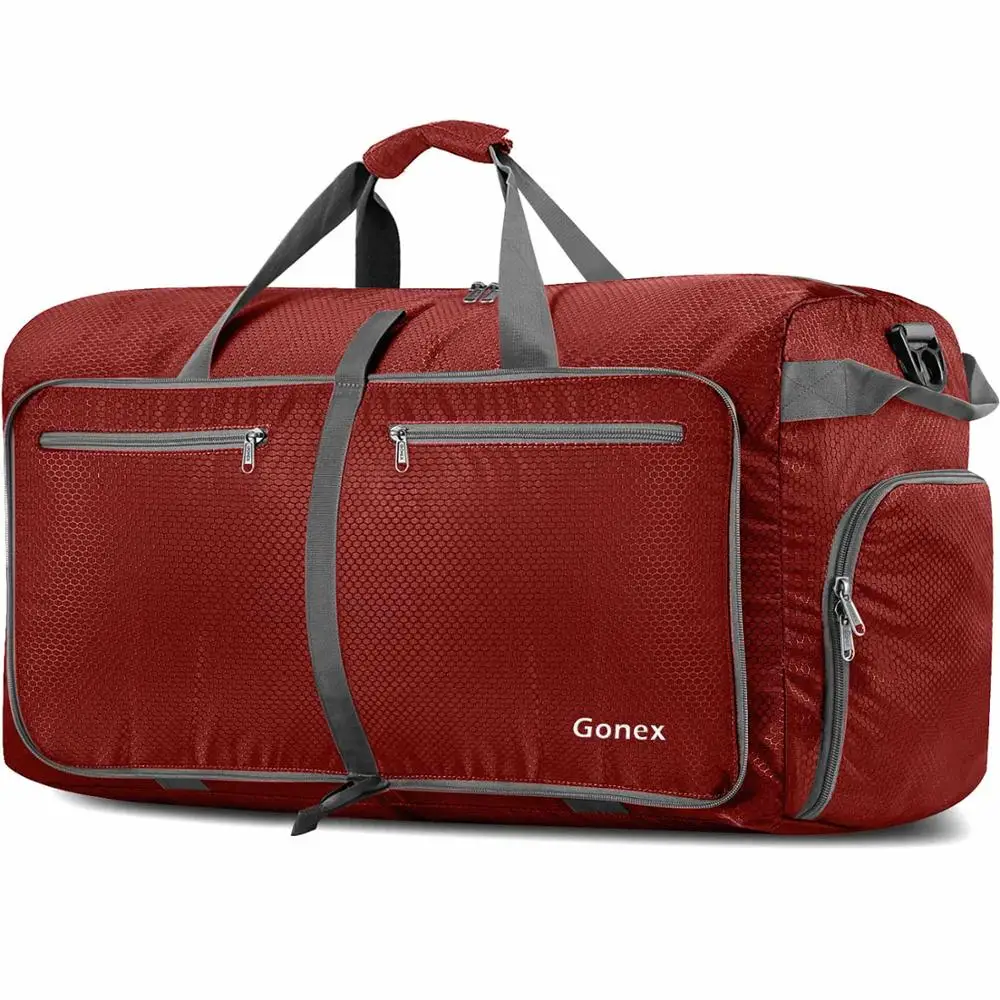 Gonex 150L дорожная сумка для багажа для мужчин и женщин 210D нейлоновые дорожные сумки, упаковываемая Модная Сумка для кемпинга, выходных, праздников 40-150L - Цвет: Красный цвет