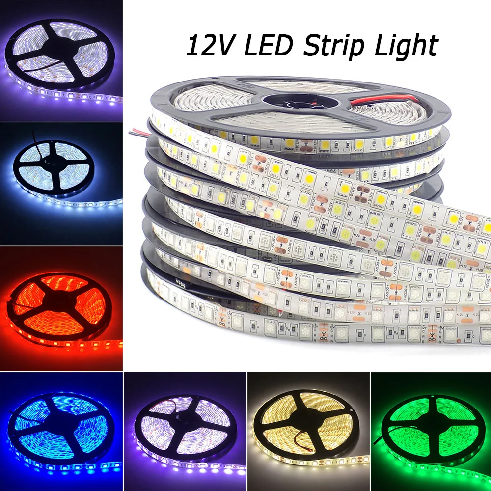 Светодиодная RGB лента smd5050 12 В постоянного тока водонепроницаемый гибкий