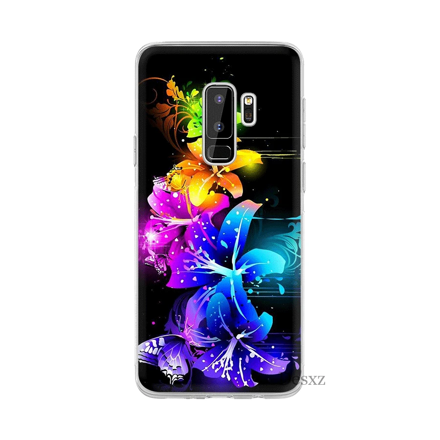 Чехол с неоновым цветком для Samsung S3 S4 S5 S6 S7 Edge S8 S9 S10 Plus S10e Note 8 9 Жесткий | Мобильные