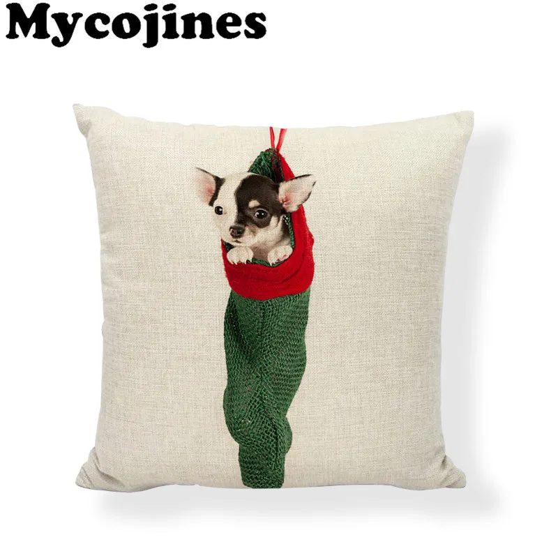 Оптовая продажа наволочка для подушки милый Рождественский чехол с кошкой