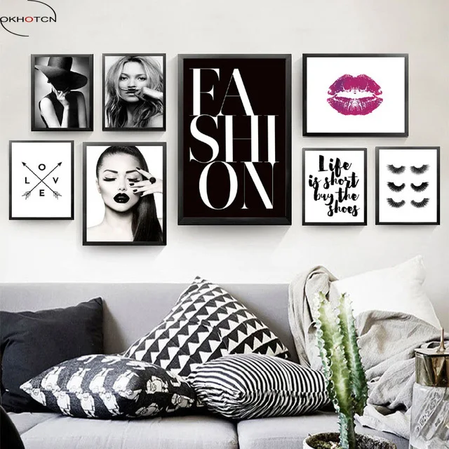 Life Is короткая покупка обуви Love Fashion макияж картина на стену для комнаты