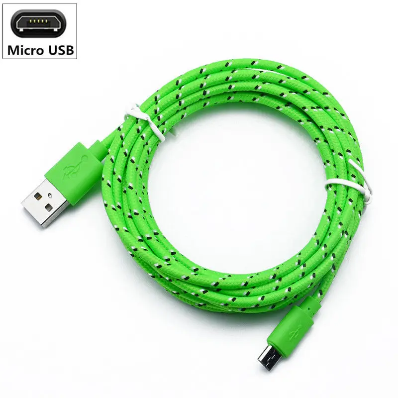 green Кабель зарядного устройства для samsung Galaxy A3 A5 A7 J3 J5 J7 кабель Micro USB для быстрой зарядки для samsung S6 S7 Edge Plus провод передачи данных - Цвет: green