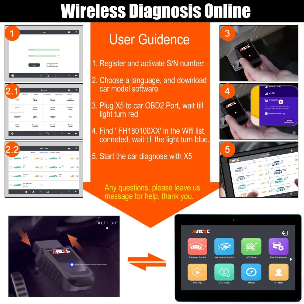 2019 OBD OBDII Car Diagnostic Tool Full System Airbag Scan Wifi Connect Tablet With Detachable Keyboard Automotive Scanner | Автомобили и