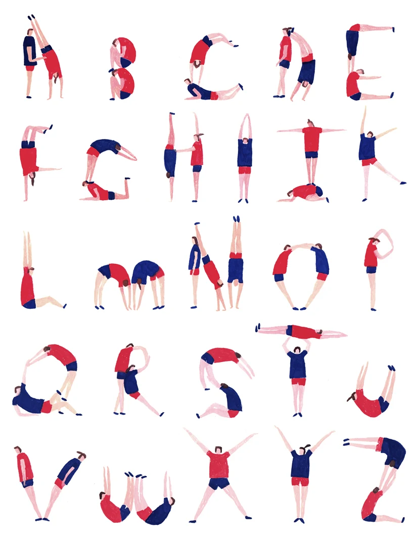 Винтажный веселый фонетический алфавит для детей обучение Классическая