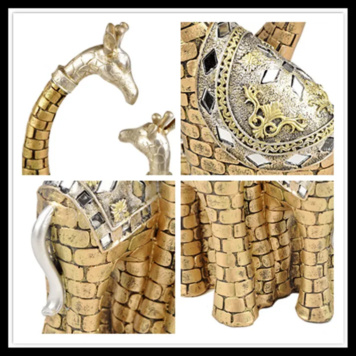 Жираф украшения Европейский Стиль смолы аксессуары для дома ретро фигурка