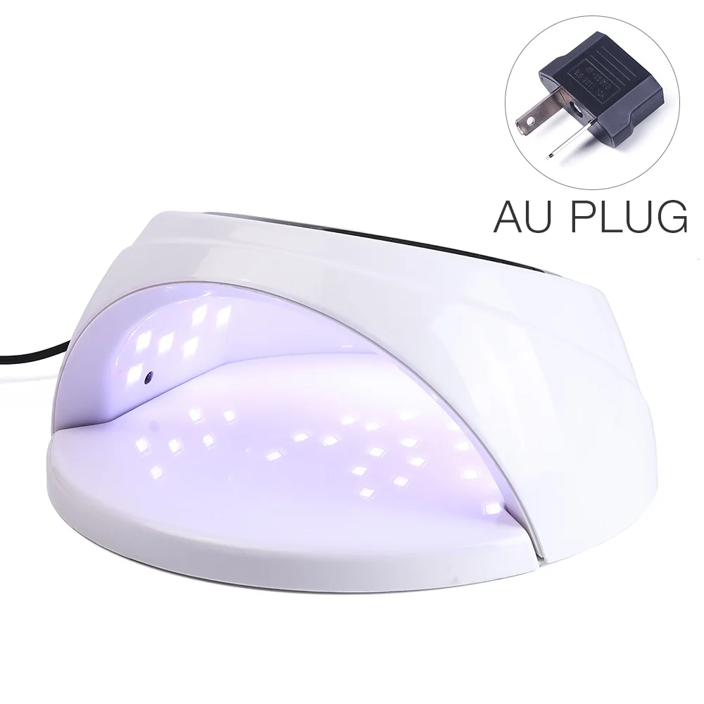 AU PLUG Новая 60 Вт УФ светодиодная лампа для сушки ногтей для всех типов геля 30 шт. светодиоды бусины УФ лампа для лака для ногтей машина отверждения светильник 30s 60s 90s таймер - Цвет: AU PLUG
