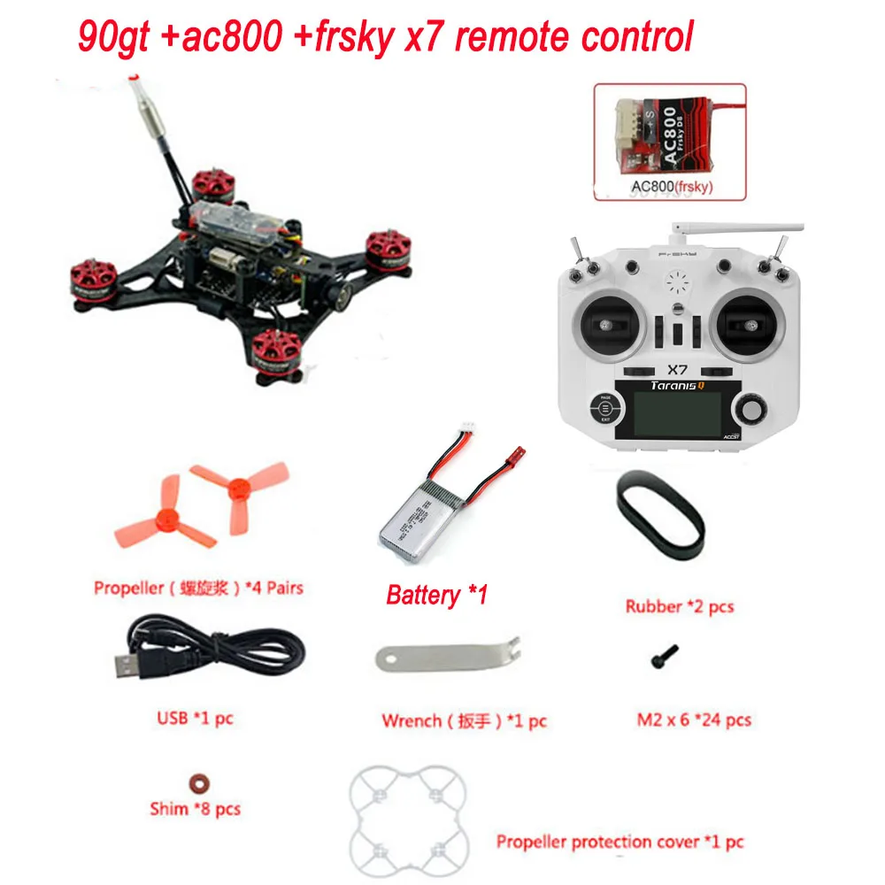 Kingkong 90GT 90 мм Бесщеточный Мини FPV гоночный Дрон с микро F3 управление полетом 16CH 800TVL