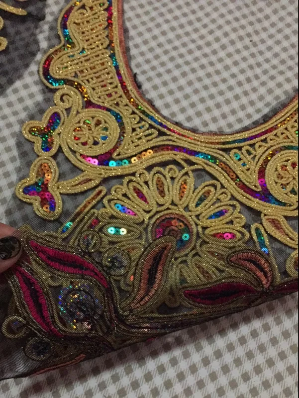 Аппликация для выреза аппликация блестки кружевная отделка нашивки одежды гипюр