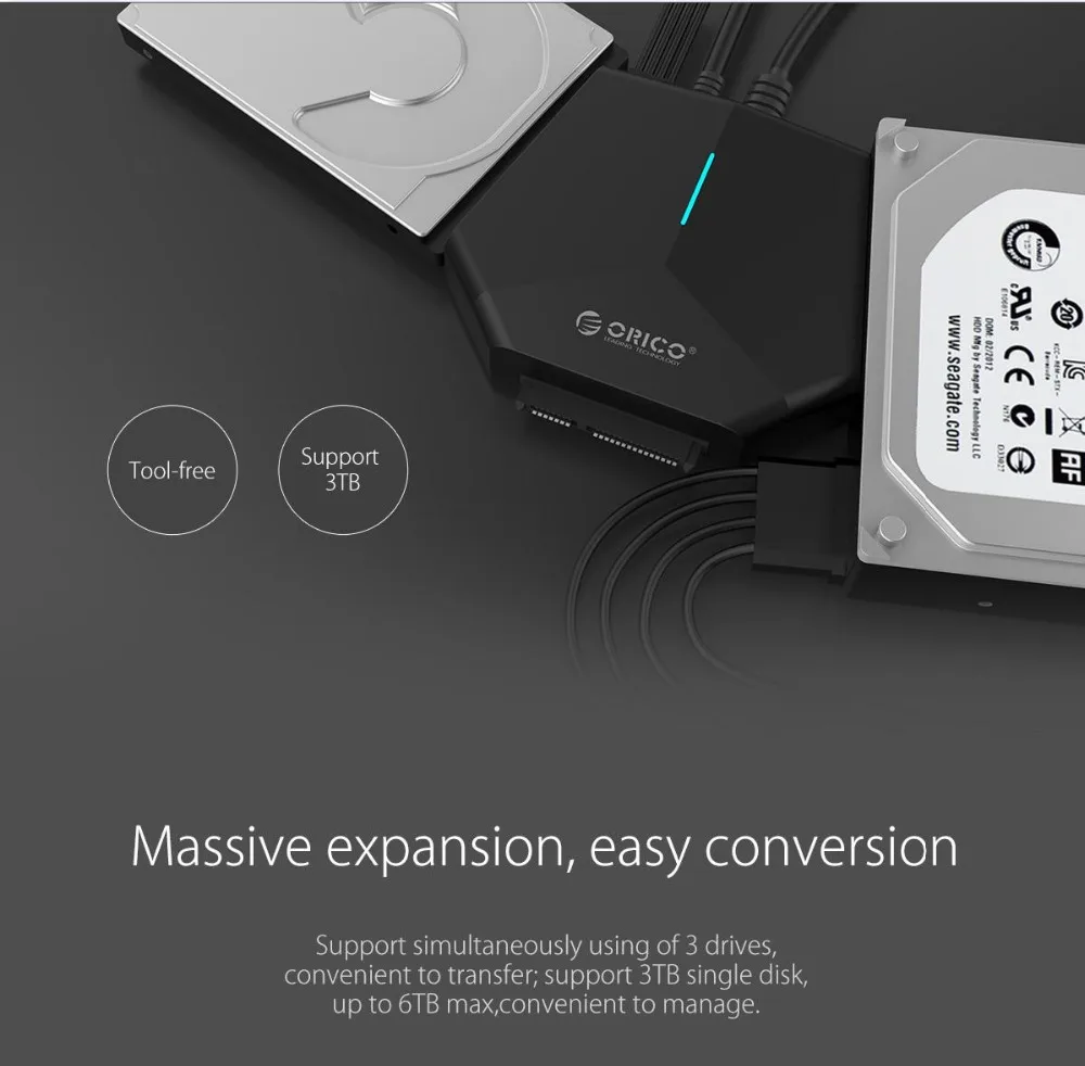 Жесткий диск ORICO 2 5/3 5 дюйма SATA и IDE с кабелем USB3.0 для компьютера ноутбука MacOS Windows