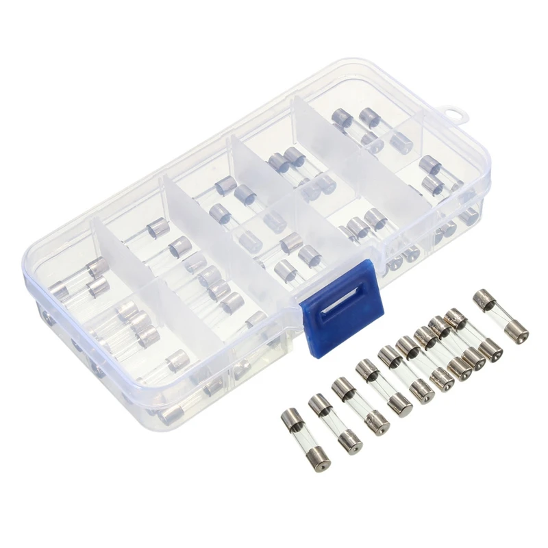 Набор стеклянных предохранителей в ассортименте 50 шт. набор трубок с медленным