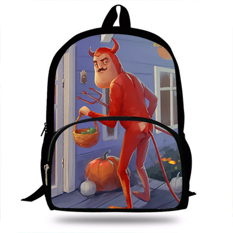 Новинка 2019 популярный школьный рюкзак с 3D принтом Hello Neighbor 2017 для мальчиков и