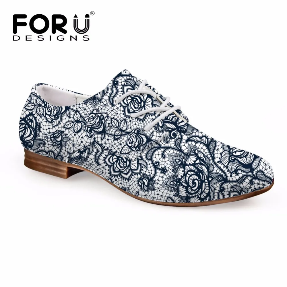 FORUDESIGNS/2018 осенние женские кожаные туфли оксфорды модные на плоской подошве с