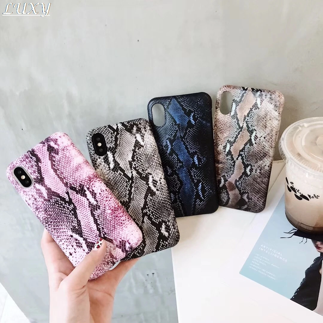 Fashion INS Snake Skin Texture Photo Matte IMD Soft TPU Phone Case For Apple iPhone X XS Max Xr 7 8 6 6s Plus Coque Cover Fundas |