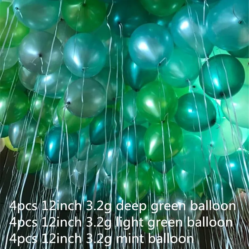 12pcs mix green 1 Лес зеленых воздушных шаров 12 шт 12 дюймов 3,2 г воздушный шар из гранулированного латекса металлик Зеленый мята надувные шары украшения для свадьбы и дня рождения - Цвет: 12pcs mix green 1