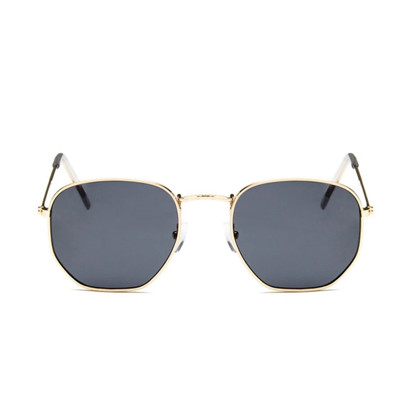 Многоугольные Круглые Солнцезащитные очки для женщин и мужчин брендовые