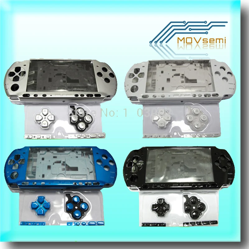 Четыре цвета полный набор Корпус чехла для Оборудование для psp 3000, высокое качество