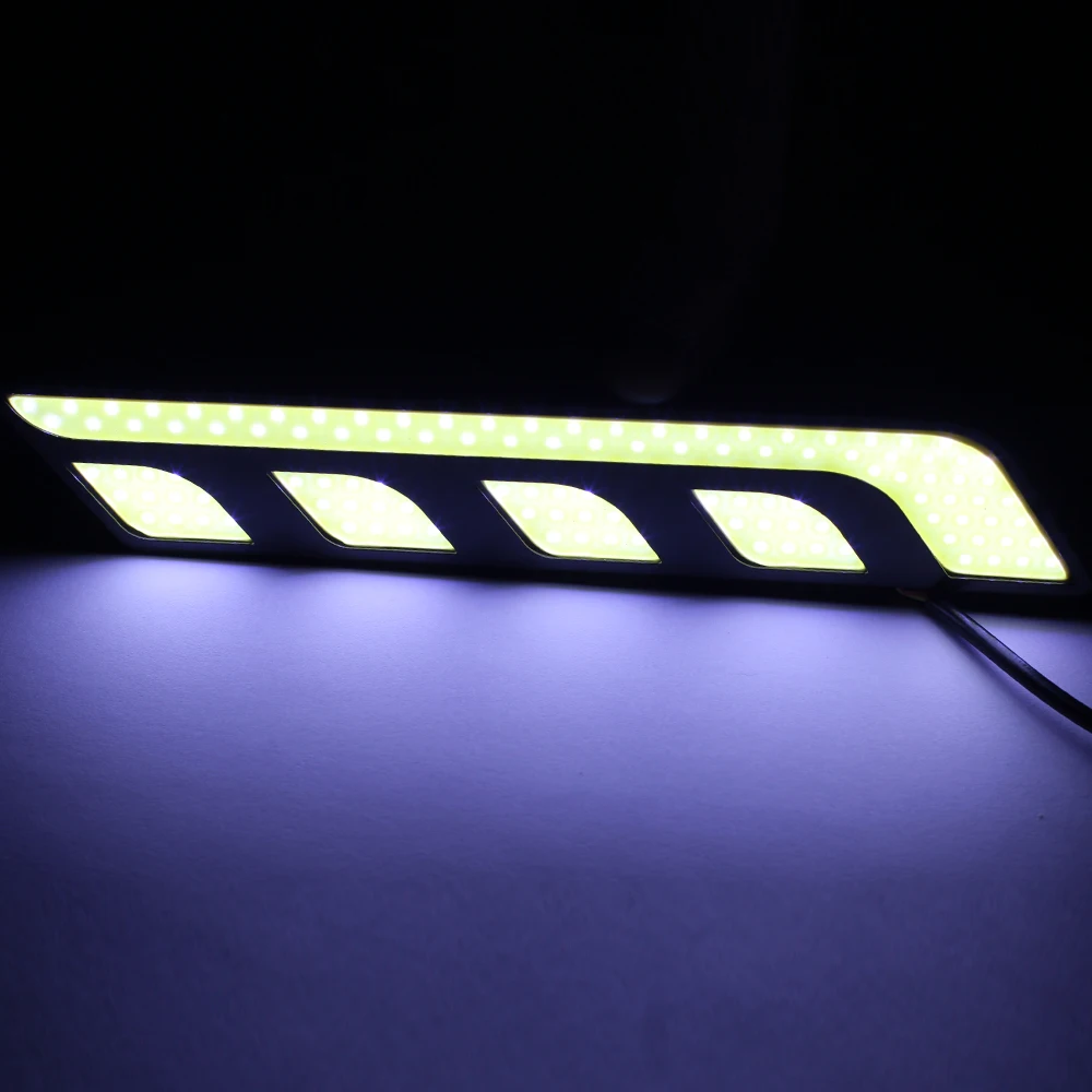 2 шт. универсальный 16 см Авто DRL дневные ходовые лампы противотуманные COB светодиодный водонепроницаемый водительский фонарь