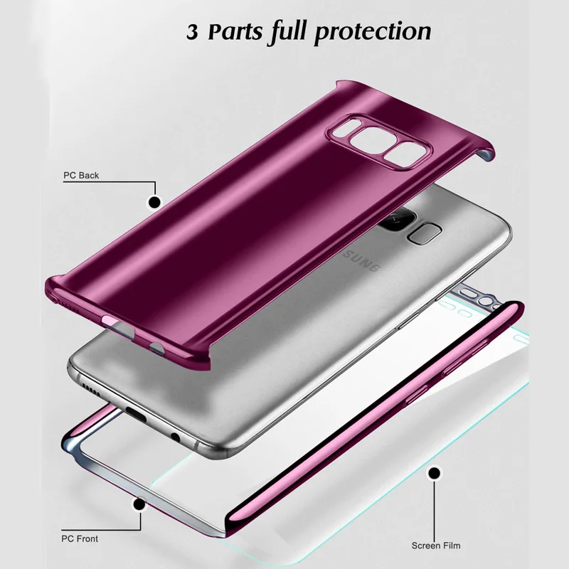 Nkobee 3 in1 для Samsung Galaxy S8 плюс S7 Edge Note8 чехол роскошь 360 градусов полная защита Coque |