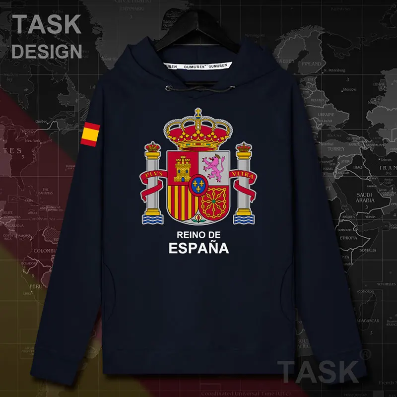 Королевство Испания Espana ESP испанский испанец мужское осеннее пальто с капюшоном пуловеры толстовки Толстовка тонкая уличная новая одежда 20 - Цвет: hooded-navy
