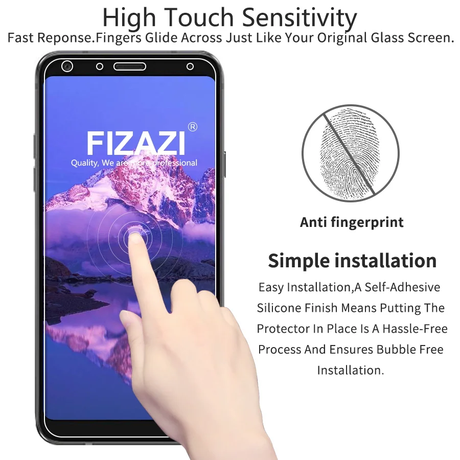 FIZAZI 2.5D закаленное Стекло для LG Q7 9 H Ясно Защитная пленка против царапин Экран