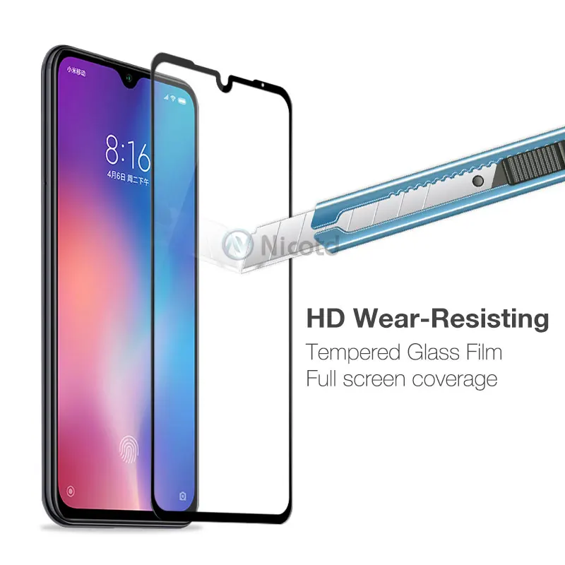 Защитное стекло для Xiaomi Mi 9 A2 Lite 8 Poco F1 закаленное с полным покрытием пленка Redmi 6Pro
