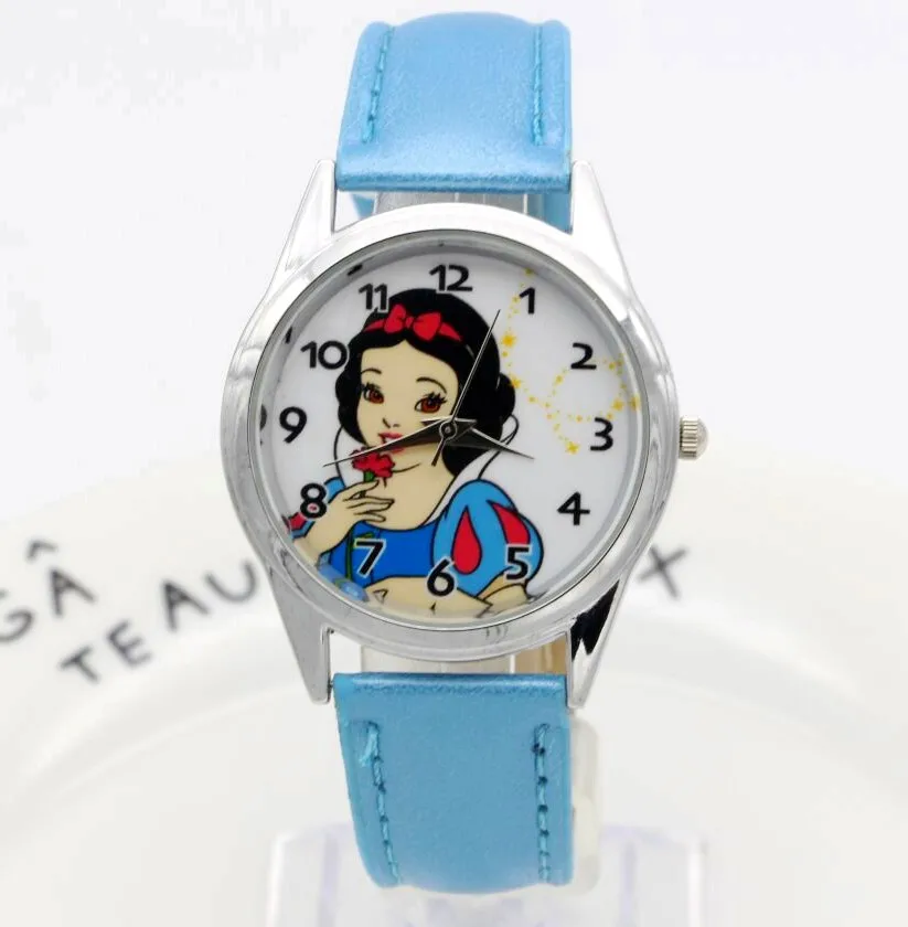 Горячая Распродажа Детские Кварцевые часы с милым циферблатом принцессы