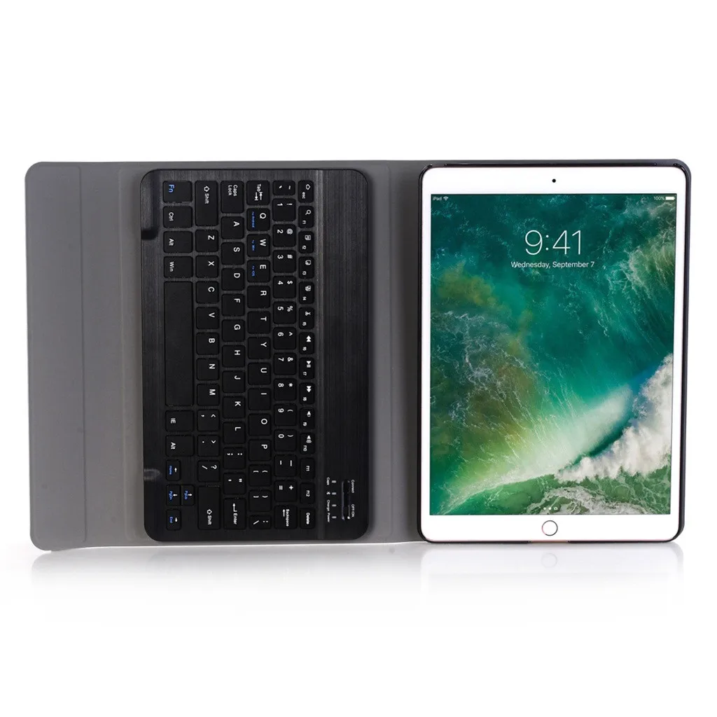Беспроводная съемная Bluetooth клавиатура VOBERRY тонкий кожаный чехол для Ipad
