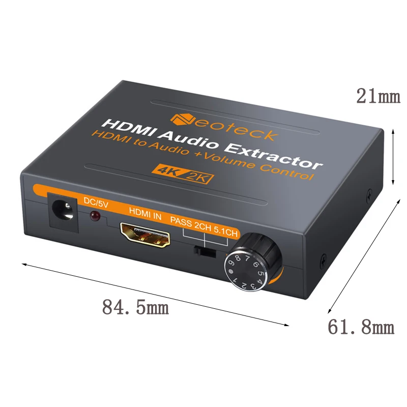 Neoteck HDMI аудио экстрактор конвертер 5.1CH разделитель SPDIF 1080 P/4 K стерео аналоговый HDMI к HDMI оптический Toslink RCA L/R адаптер