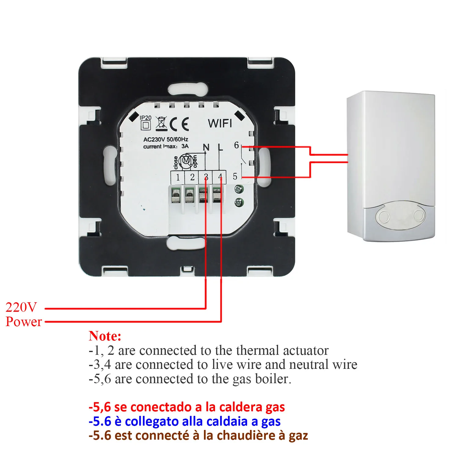 Программируемый термостат с подогревом WiFi 3A 110 V 230 App контроль температуры