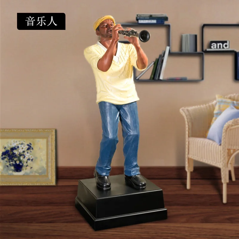 Beste D Creatieve Bar Figuur Sculptuur Decoratie Vloer Woonkamer Muziek Hars Ambachten Ornament Decoratie