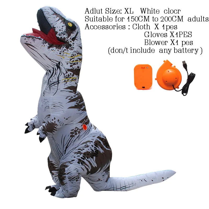 Adult Size T-rex динозавр надувной костюм deguisement Хэллоуин pour animaux Косплей маскарадный костюм динозавр - Цвет: Adult Size