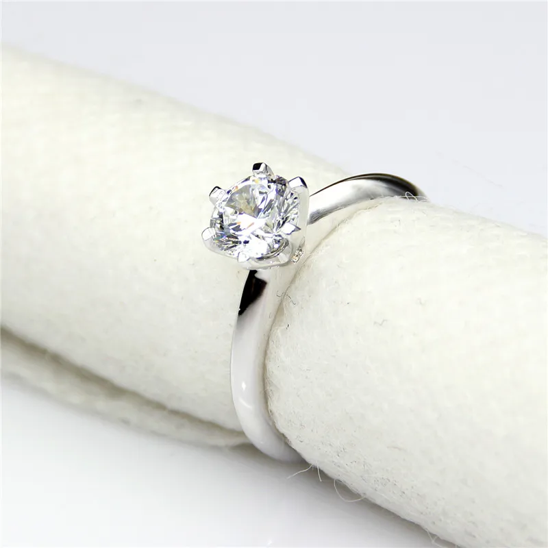 LASAMERO REAL Moissanites 1 карат 14 к 585 твердое Золотое лабораторное кольцо с алмазом