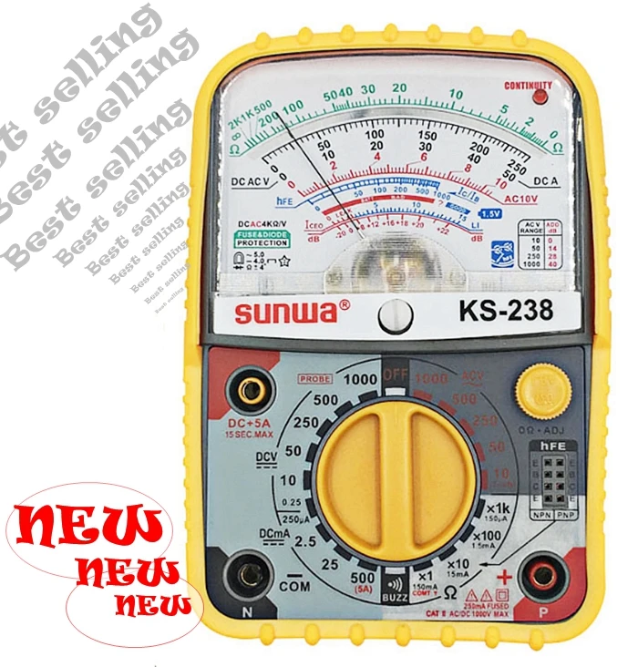 Аналоговый мультиметр SUNWA KS-238, дизайн, портативный мультиметр