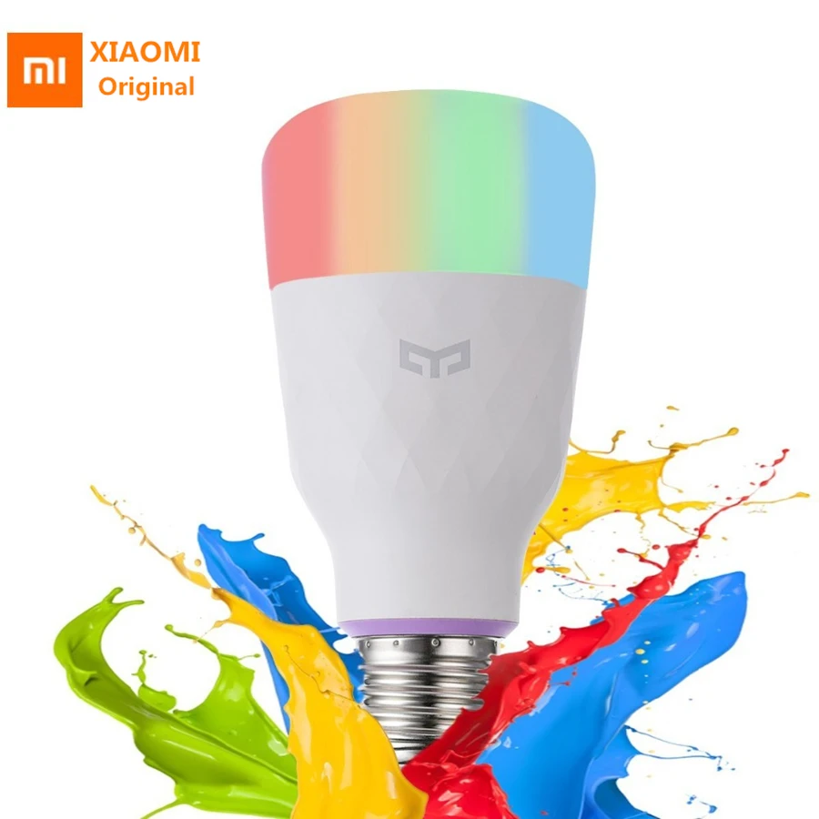 Xiaomi mi Yee светильник с английской версией, умный светодиодный светильник II RGB, цветной E27, 10 Вт, 800 люменов, mi светильник, Wi-Fi, mi Home APP, пульт дистанционного управления