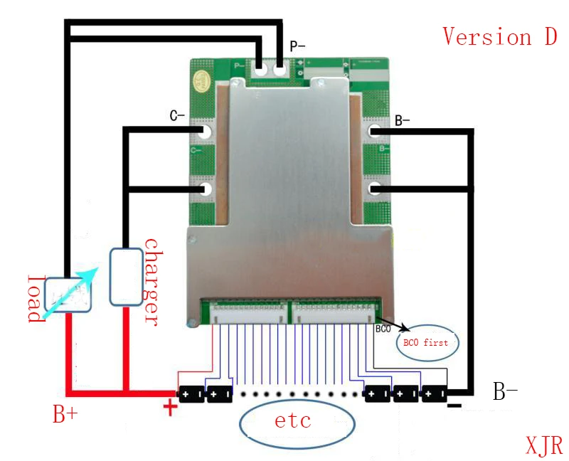 14S 120A версия D литий полимерная lipo BMS/PCM/PCB плата защиты батареи для 14 упаковок 18650