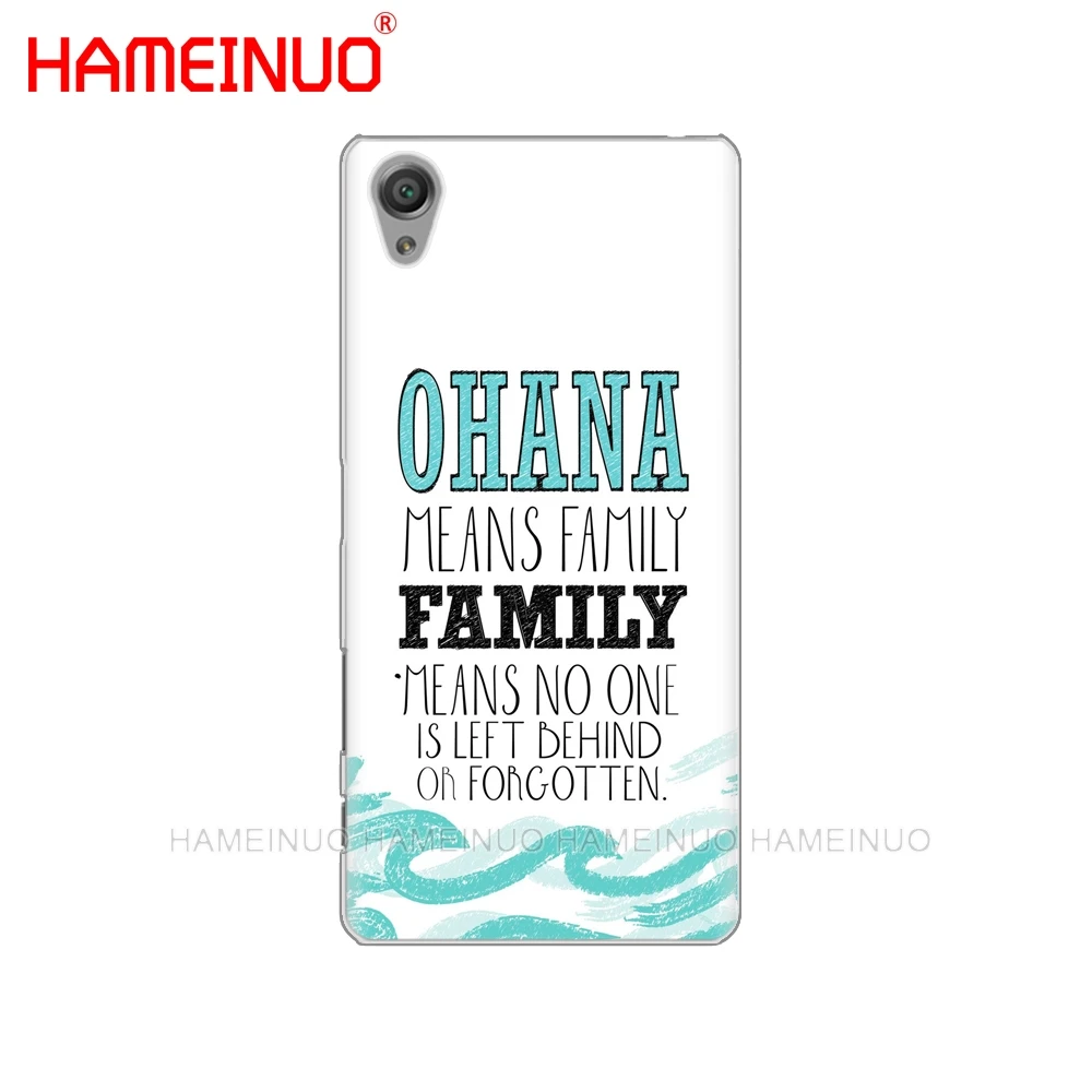 HAMEINUO Лило и Стич OHANA FAMIL чехол для телефона для sony xperia C6 XA1 XA2 XA ULTRA X XP L1 L2 X XZ1 compact XR/XZ PREMIUM - Цвет: 43463