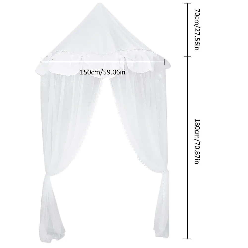 Кровать балдахин принцессы для девочек детский потолок полумесяц прикроватная