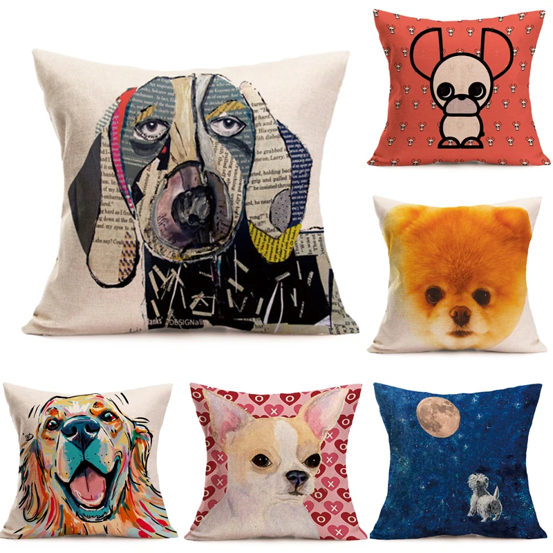 45cm*45cm Animal Expressive dog pillow cover sofa cushion decorative covers brand for case | Дом и сад