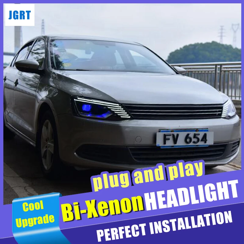Автомобильные фары Demon eyes для VW Jetta 2012 2018 MK6 биксеноновые линзы светодиодные