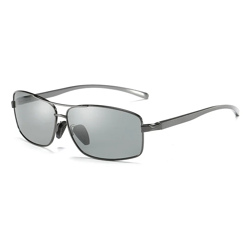gun Photochromic SIMPRECT фотохромные солнцезащитные очки мужские поляризованные UV400 Высокое качество алюминиево-магниевые солнцезащитные очки Квадратные Солнцезащитные очки для вождения - Цвет линз: gun Photochromic
