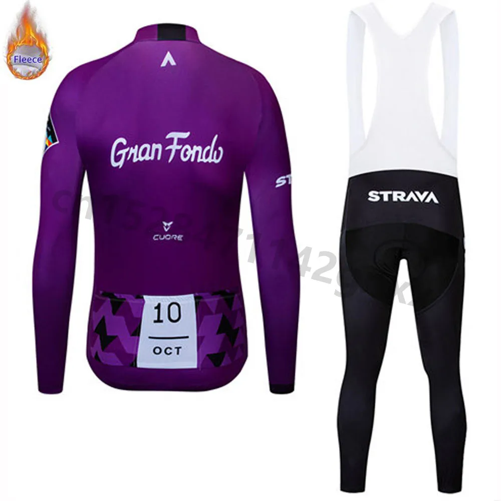 Женский теплый флисовый комплект с длинным рукавом Maillot Ropa Ciclismo Invierno зимняя