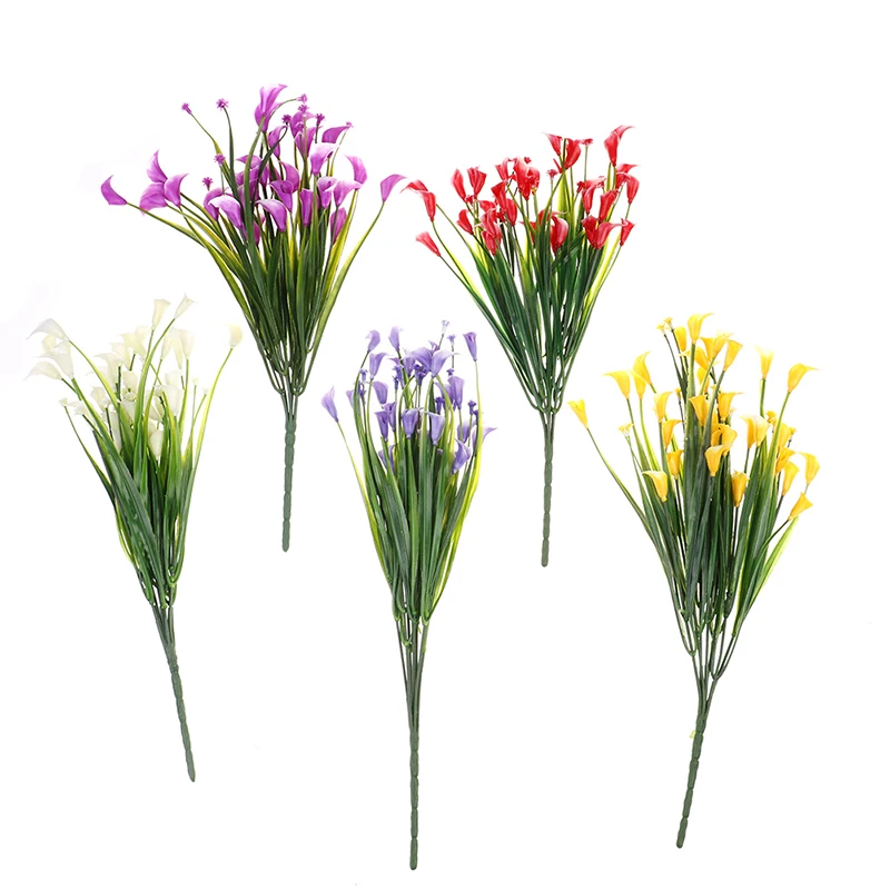 Искусственный пластик Calla искусственные цветы в виде листьев букет растений