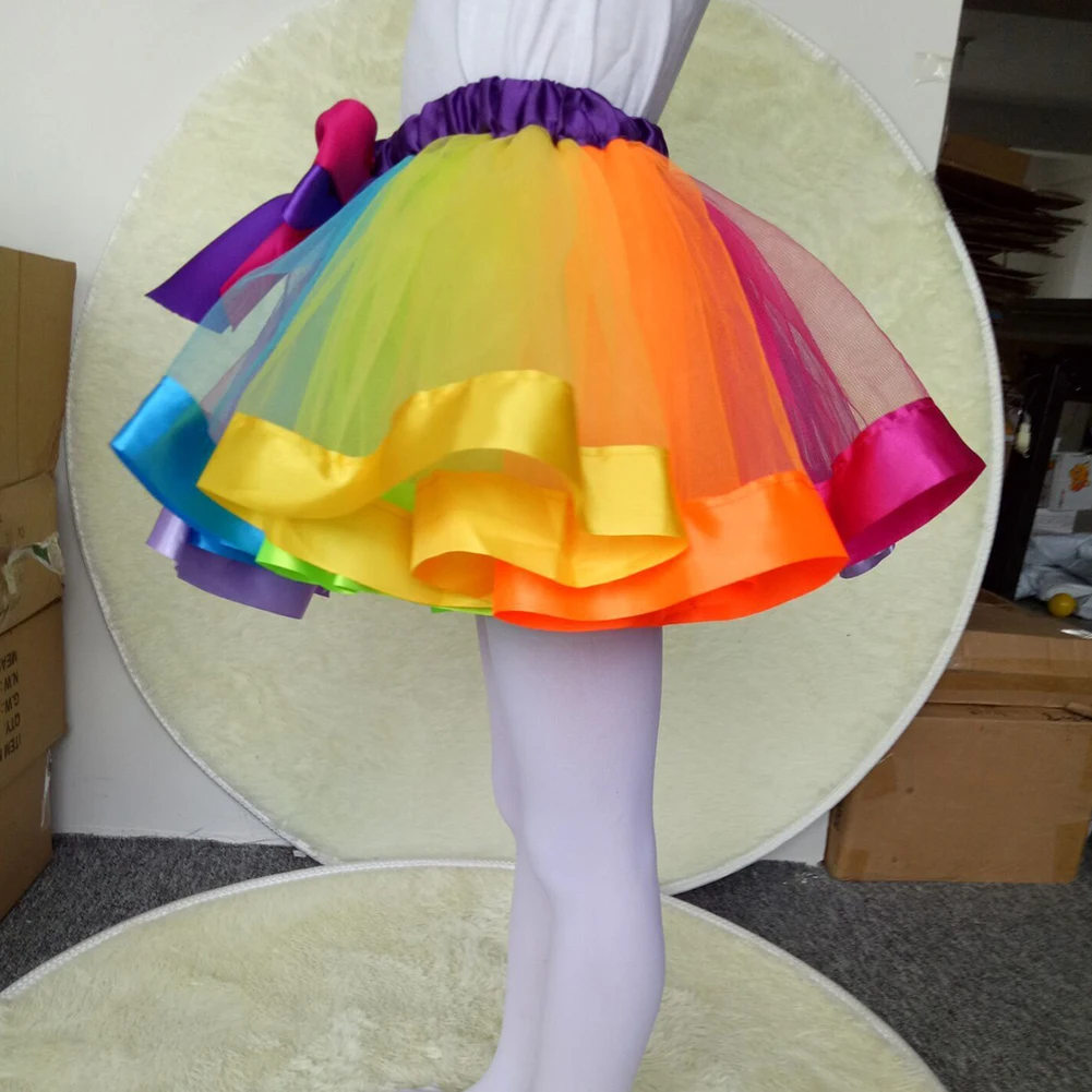 1 предмет новая детская юбка для девочек детские юбки пачки с радугой|Юбки| |