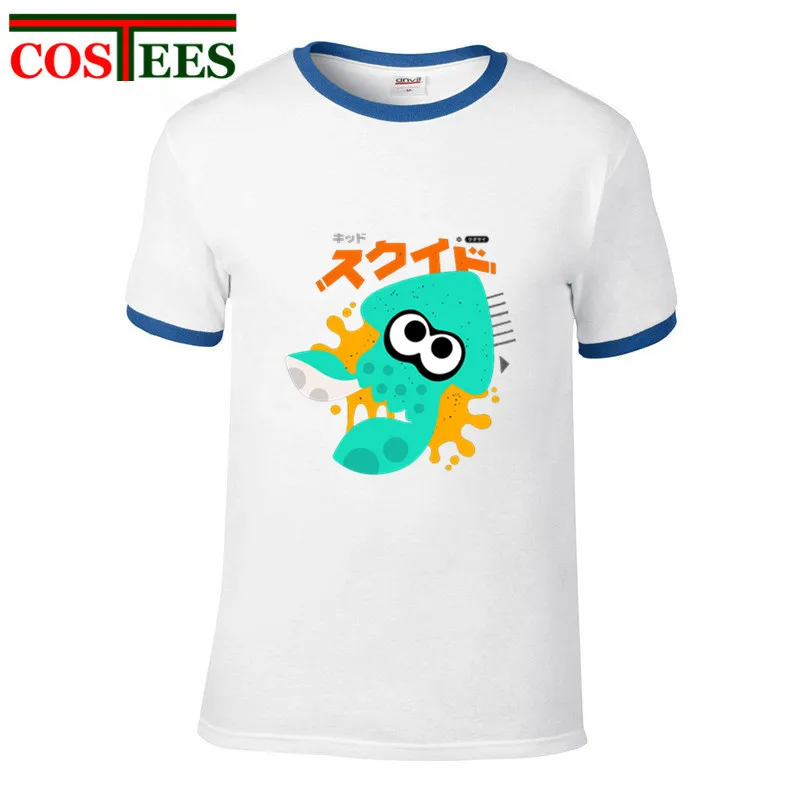 Футболка с принтом кальмар KAWAII BLUES SPLATOON Мужская Классическая футболка для игр