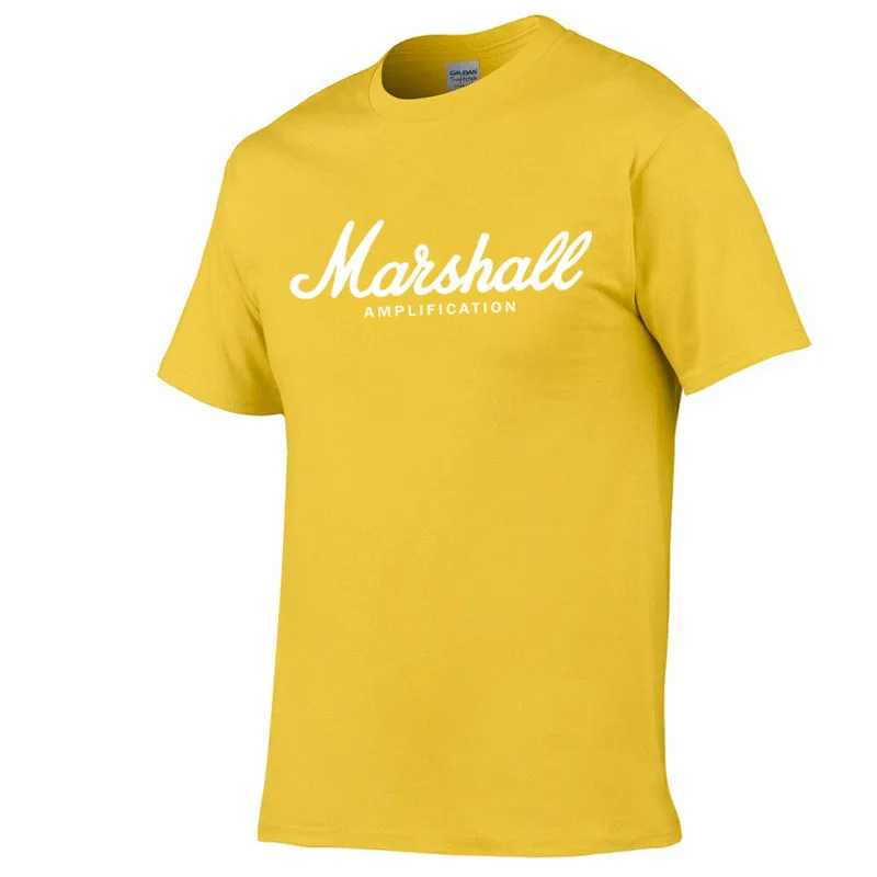 Футболка для родителей и ребенка, Marshall футболка для мужчин и женщин летняя футболка для мальчиков и девочек модная повседневная футболка уличная футболка camisetas hombre - Цвет: yellow-White