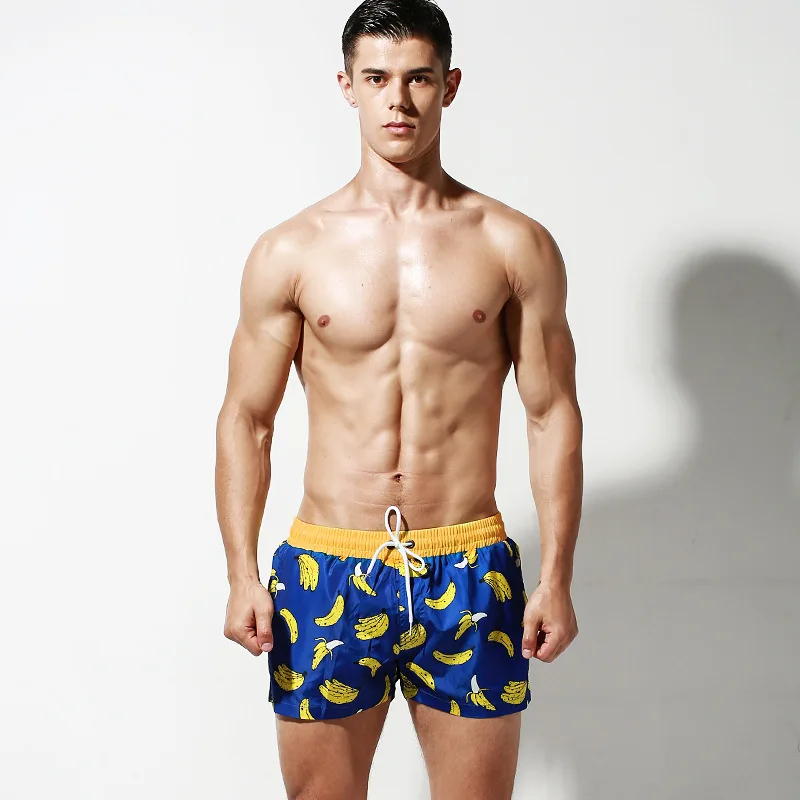 Мужские трусы боксеры с принтом банана купальный костюм для серфинга плавки