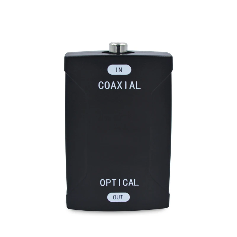 96KH Coaxial RCA Audio Signal To Optical SPDIF Toslink Digital Converter Adapter Box &amp DC 9V 300mA Charger |
